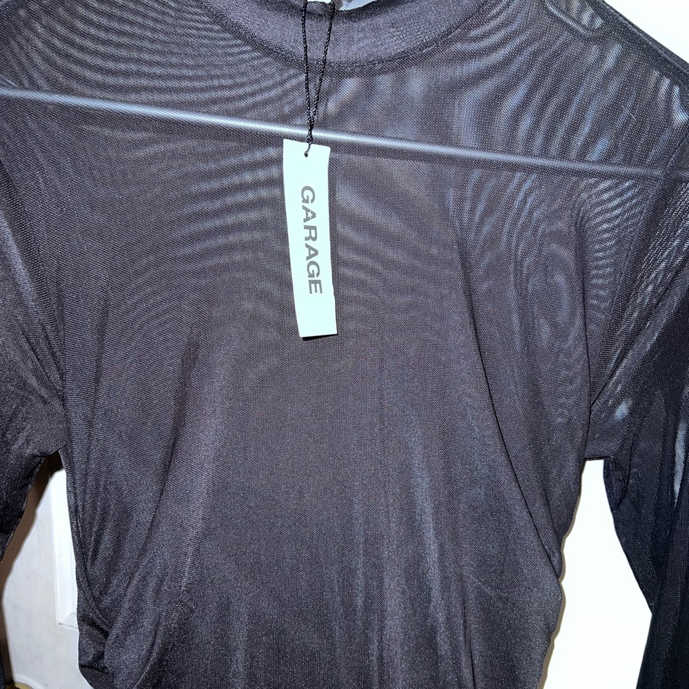 Long sleeve black sheer Garage Dress new with tags size small